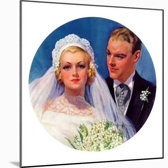 "Bridal Couple,"June 2, 1934-Bradshaw Crandall-Mounted Giclee Print