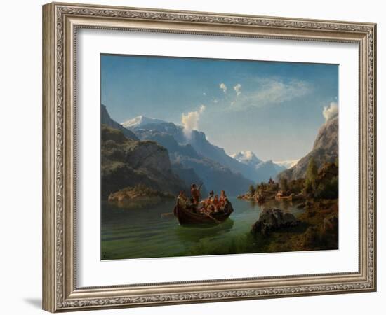 Bridal Journey in Hardanger-Hans Gude-Framed Giclee Print