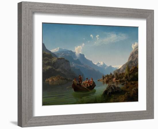 Bridal Journey in Hardanger-Hans Gude-Framed Giclee Print