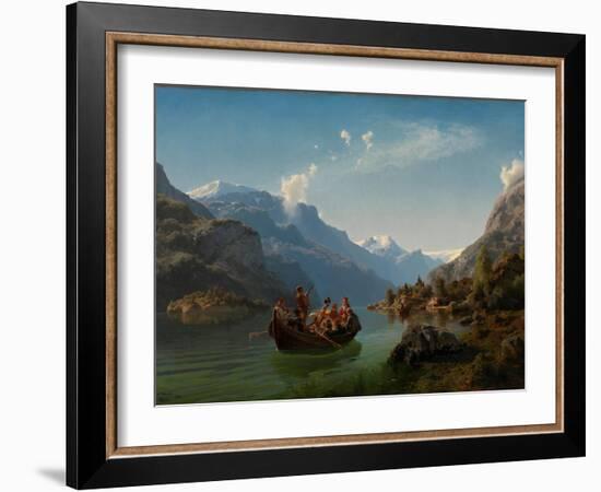 Bridal Journey in Hardanger-Hans Gude-Framed Giclee Print