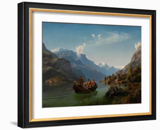 Bridal Journey in Hardanger-Hans Gude-Framed Giclee Print