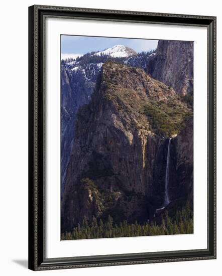 Bridal Veil Falls and Half Dome Peak in Yosemite Valley, Yosemite National Park, California, USA-Kober Christian-Framed Photographic Print
