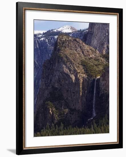 Bridal Veil Falls and Half Dome Peak in Yosemite Valley, Yosemite National Park, California, USA-Kober Christian-Framed Photographic Print