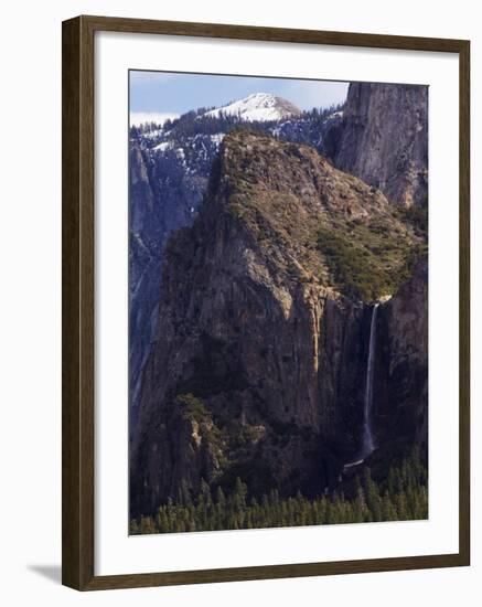 Bridal Veil Falls and Half Dome Peak in Yosemite Valley, Yosemite National Park, California, USA-Kober Christian-Framed Photographic Print