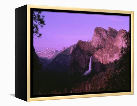 Bridal Veil Falls at Dusk-Mick Roessler-Framed Premier Image Canvas