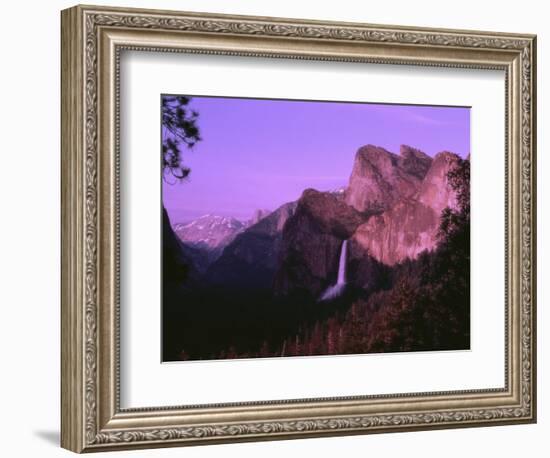 Bridal Veil Falls at Dusk-Mick Roessler-Framed Photographic Print