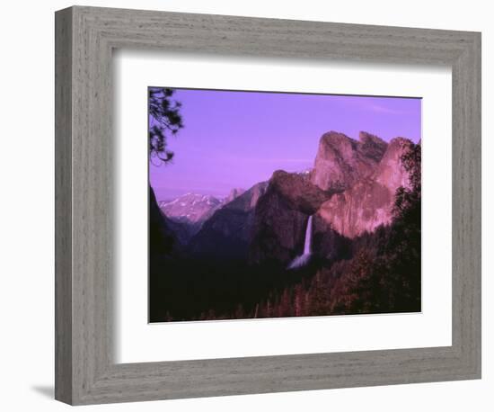 Bridal Veil Falls at Dusk-Mick Roessler-Framed Photographic Print