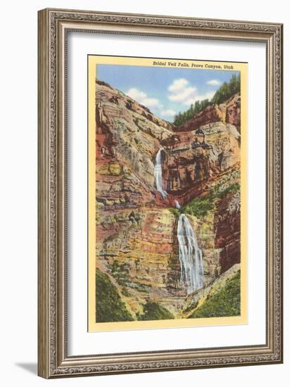 Bridal Veil Falls, Provo Canyon, Utah-null-Framed Art Print