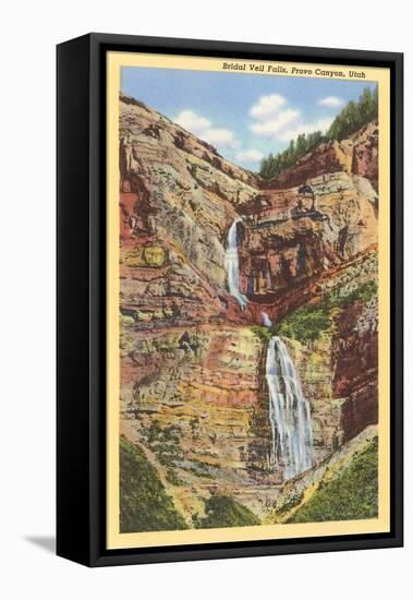 Bridal Veil Falls, Provo Canyon, Utah-null-Framed Stretched Canvas