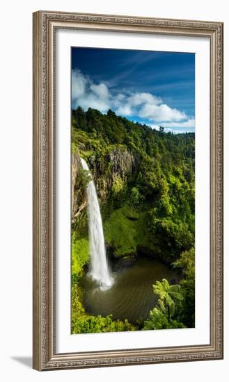 Bridal Veil Falls (Waireinga) Near Raglan, Waikato, North Island, New Zealand, Pacific-John Alexander-Framed Photographic Print