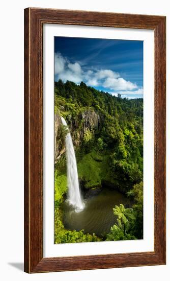 Bridal Veil Falls (Waireinga) Near Raglan, Waikato, North Island, New Zealand, Pacific-John Alexander-Framed Photographic Print