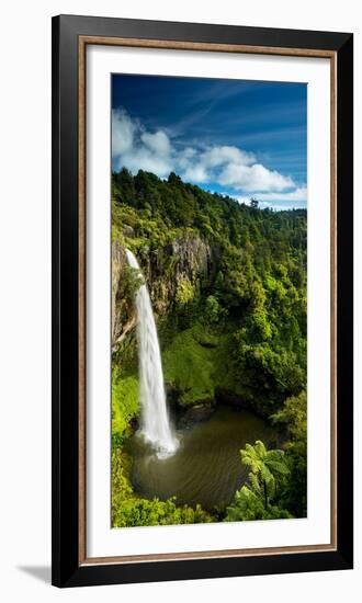 Bridal Veil Falls (Waireinga) Near Raglan, Waikato, North Island, New Zealand, Pacific-John Alexander-Framed Photographic Print