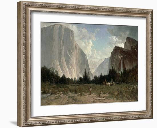 Bridal Veil Falls, Yosemite, C.1870-84-Thomas Hill-Framed Giclee Print