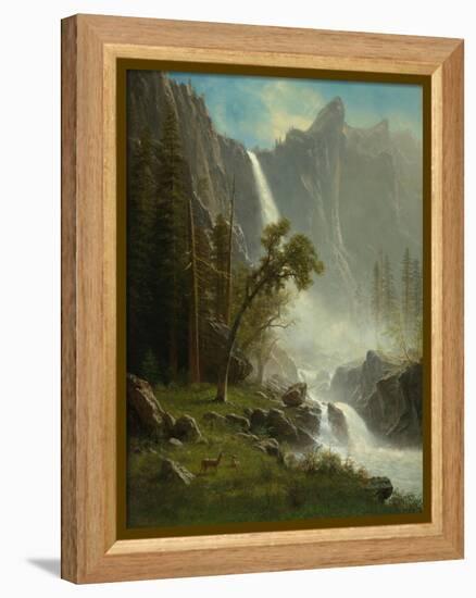 Bridal Veil Falls, Yosemite, c.1871-1873-Albert Bierstadt-Framed Premier Image Canvas