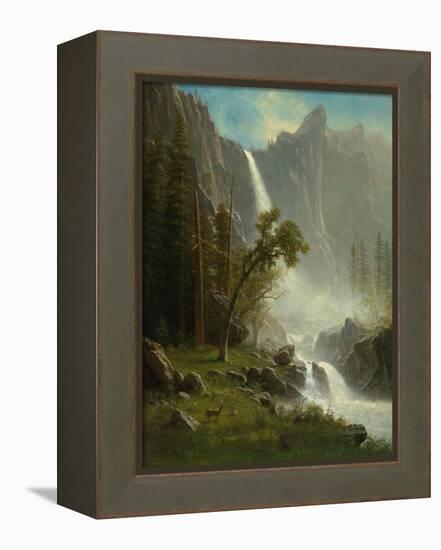Bridal Veil Falls, Yosemite, c.1871-1873-Albert Bierstadt-Framed Premier Image Canvas