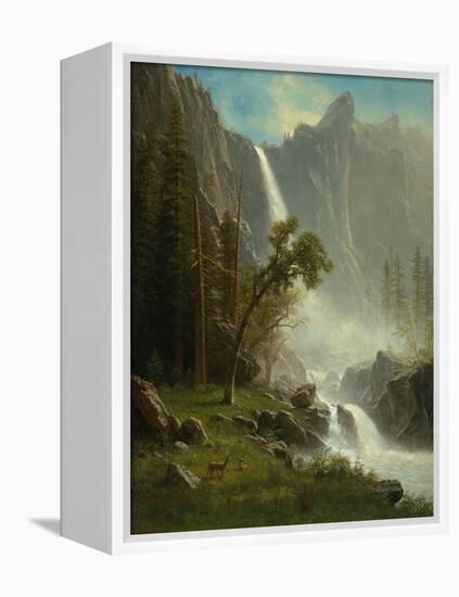 Bridal Veil Falls, Yosemite, c.1871-1873-Albert Bierstadt-Framed Premier Image Canvas