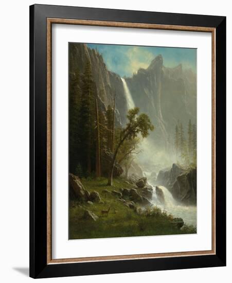 Bridal Veil Falls, Yosemite, c.1871-1873-Albert Bierstadt-Framed Giclee Print