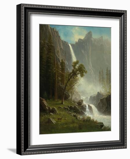 Bridal Veil Falls, Yosemite, c.1871-1873-Albert Bierstadt-Framed Giclee Print