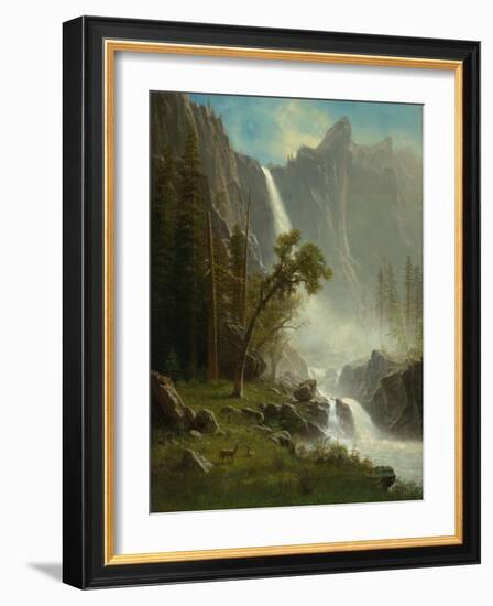 Bridal Veil Falls, Yosemite, c.1871-1873-Albert Bierstadt-Framed Giclee Print