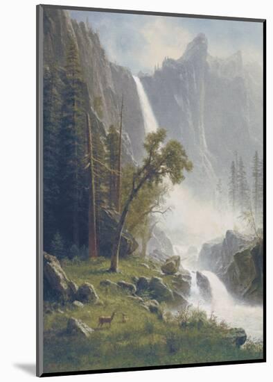 Bridal Veil Falls, Yosemite, c.1871-73-Albert Bierstadt-Mounted Art Print