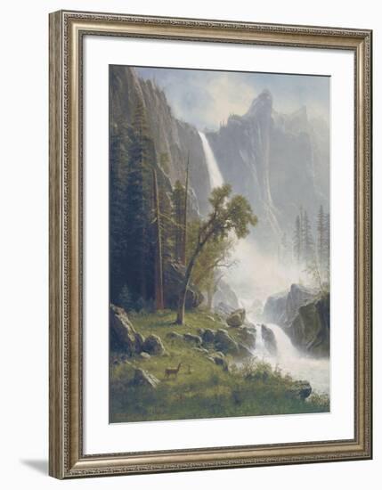 Bridal Veil Falls, Yosemite, c.1871-73-Albert Bierstadt-Framed Art Print