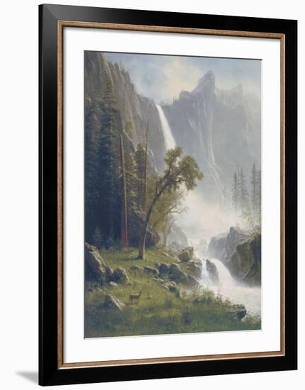 Bridal Veil Falls, Yosemite, c.1871-73-Albert Bierstadt-Framed Art Print