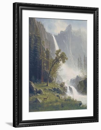 Bridal Veil Falls, Yosemite, c.1871-73-Albert Bierstadt-Framed Art Print