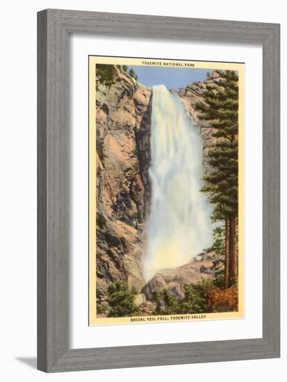 Bridal Veil Falls, Yosemite, California-null-Framed Art Print