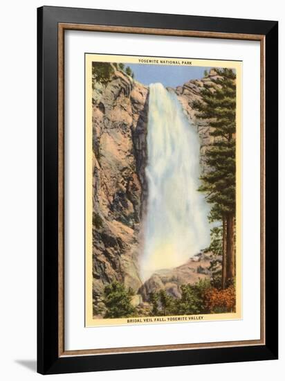 Bridal Veil Falls, Yosemite, California-null-Framed Art Print