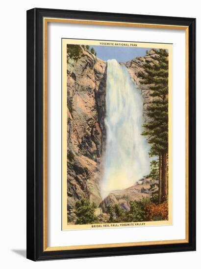 Bridal Veil Falls, Yosemite, California-null-Framed Art Print