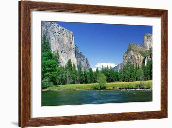 Bridal Veil Falls, Yosemite National Park, California, USA-null-Framed Photographic Print