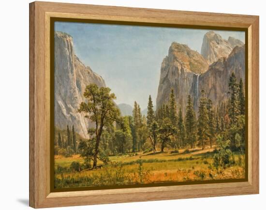 Bridal Veil Falls, Yosemite Valley, California, 1871-73-Albert Bierstadt-Framed Premier Image Canvas