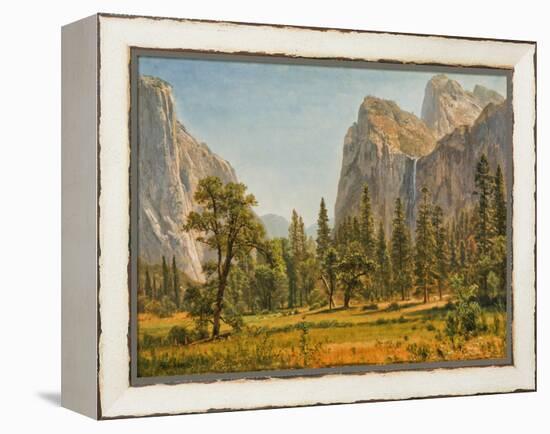 Bridal Veil Falls, Yosemite Valley, California, 1871-73-Albert Bierstadt-Framed Premier Image Canvas