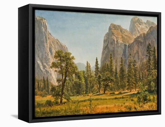 Bridal Veil Falls, Yosemite Valley, California, 1871-73-Albert Bierstadt-Framed Premier Image Canvas