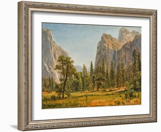 Bridal Veil Falls, Yosemite Valley, California, 1871-73-Albert Bierstadt-Framed Giclee Print