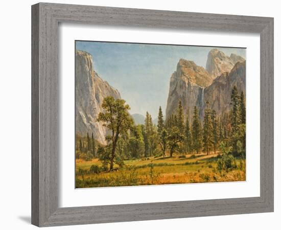 Bridal Veil Falls, Yosemite Valley, California, 1871-73-Albert Bierstadt-Framed Giclee Print