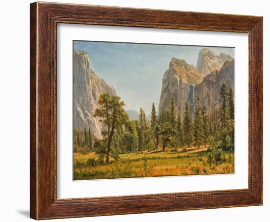 Bridal Veil Falls, Yosemite Valley, California, 1871-73-Albert Bierstadt-Framed Giclee Print