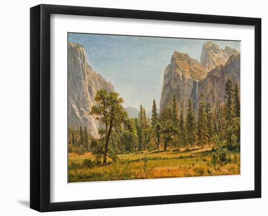 Bridal Veil Falls, Yosemite Valley, California, 1871-73-Albert Bierstadt-Framed Giclee Print