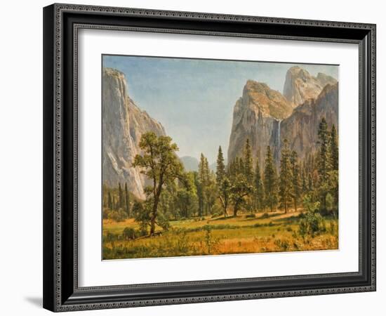 Bridal Veil Falls, Yosemite Valley, California, 1871-73-Albert Bierstadt-Framed Giclee Print