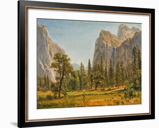 Bridal Veil Falls, Yosemite Valley, California, 1871-73-Albert Bierstadt-Framed Giclee Print