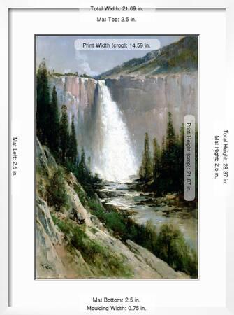 Bridal Veil Falls Yosemite Giclee Print Thomas Hill Art Com