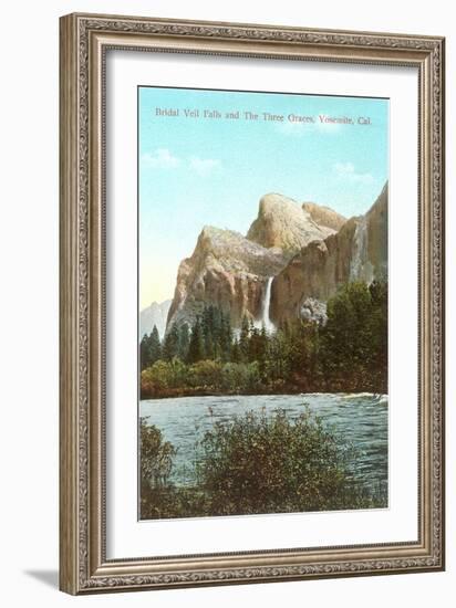 Bridal Veil Falls, Yosemite-null-Framed Art Print