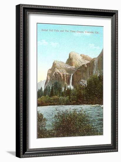 Bridal Veil Falls, Yosemite-null-Framed Art Print