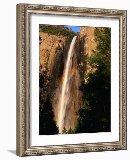 Bridalveil Fall, Yosemite National Park, California, USA-David Tomlinson-Framed Photographic Print