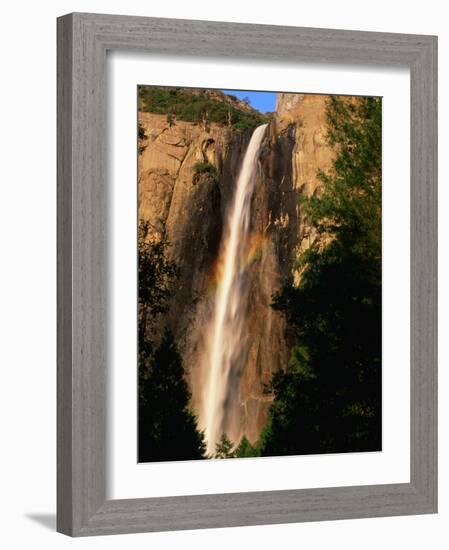 Bridalveil Fall, Yosemite National Park, California, USA-David Tomlinson-Framed Photographic Print