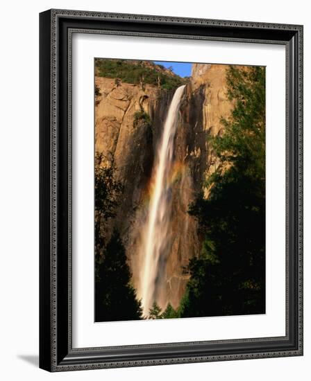 Bridalveil Fall, Yosemite National Park, California, USA-David Tomlinson-Framed Photographic Print