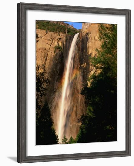 Bridalveil Fall, Yosemite National Park, California, USA-David Tomlinson-Framed Photographic Print