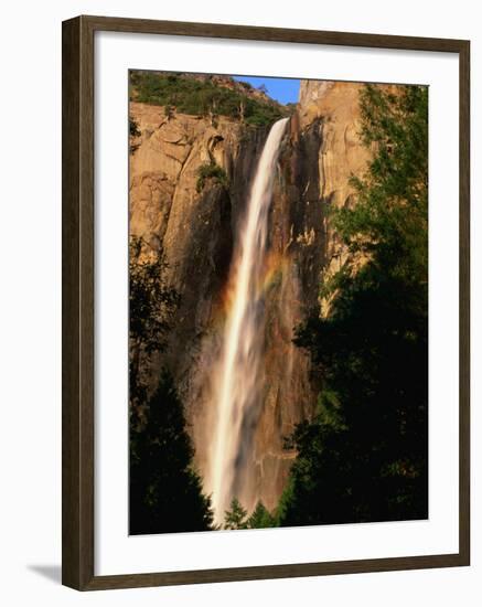 Bridalveil Fall, Yosemite National Park, California, USA-David Tomlinson-Framed Photographic Print