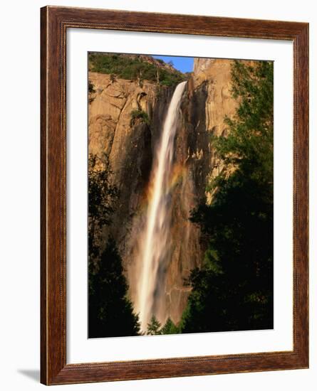 Bridalveil Fall, Yosemite National Park, California, USA-David Tomlinson-Framed Photographic Print