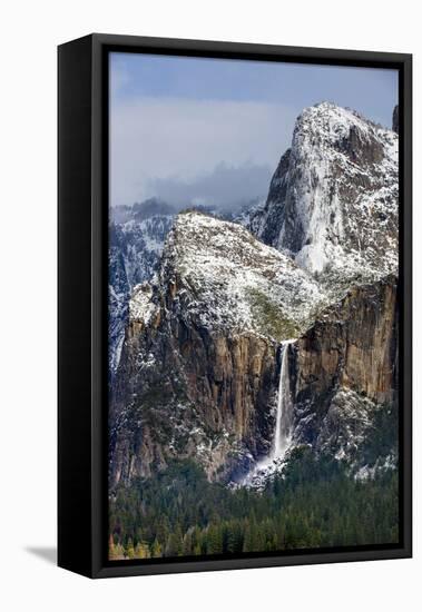 Bridalveil Falls and Cathedral Spires, Yosemite National Park, California-Doug Meek-Framed Premier Image Canvas